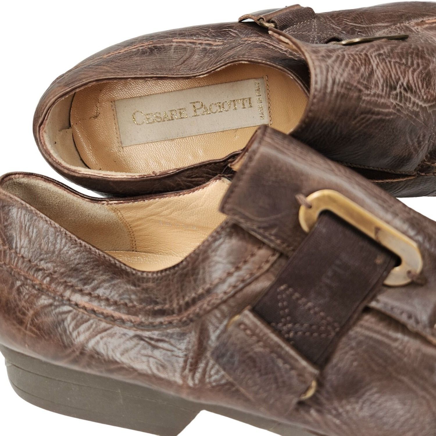Paciotti Cesare Paciotti Italy Dress Shoes Men 9-9.5 Brown Leathe Size US 9 / EU 42 - 3 Thumbnail