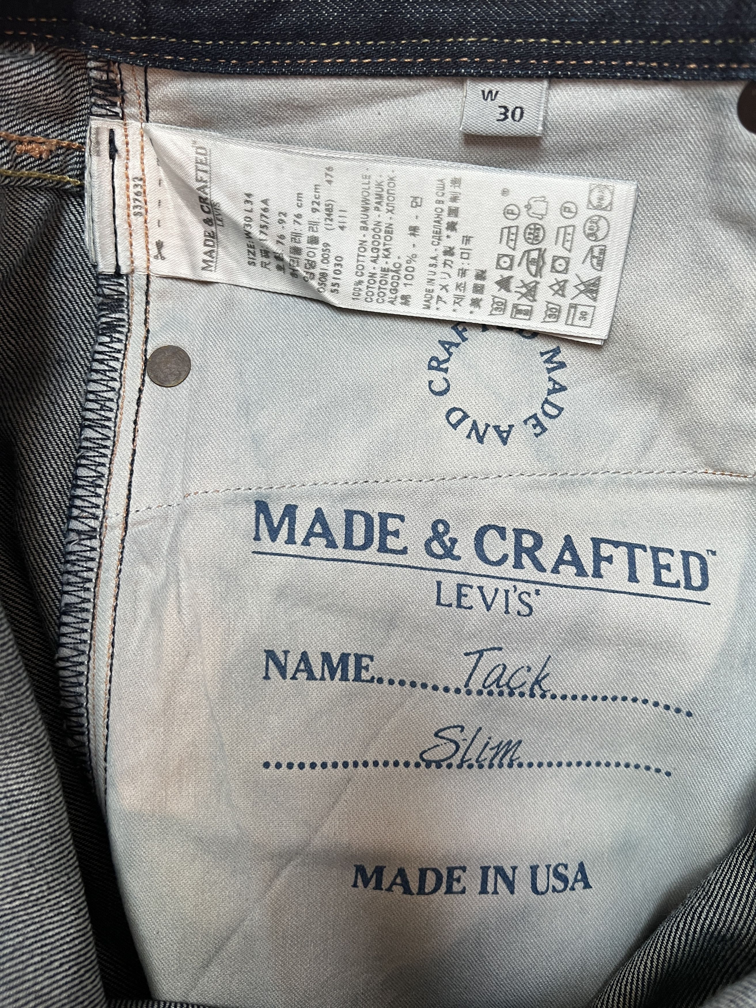Levi's Made & Crafted Levi’s Made & Crafted 30/34 Navy Blue Denim Jeans Size US 30 / EU 46 - 2 Thumbnail