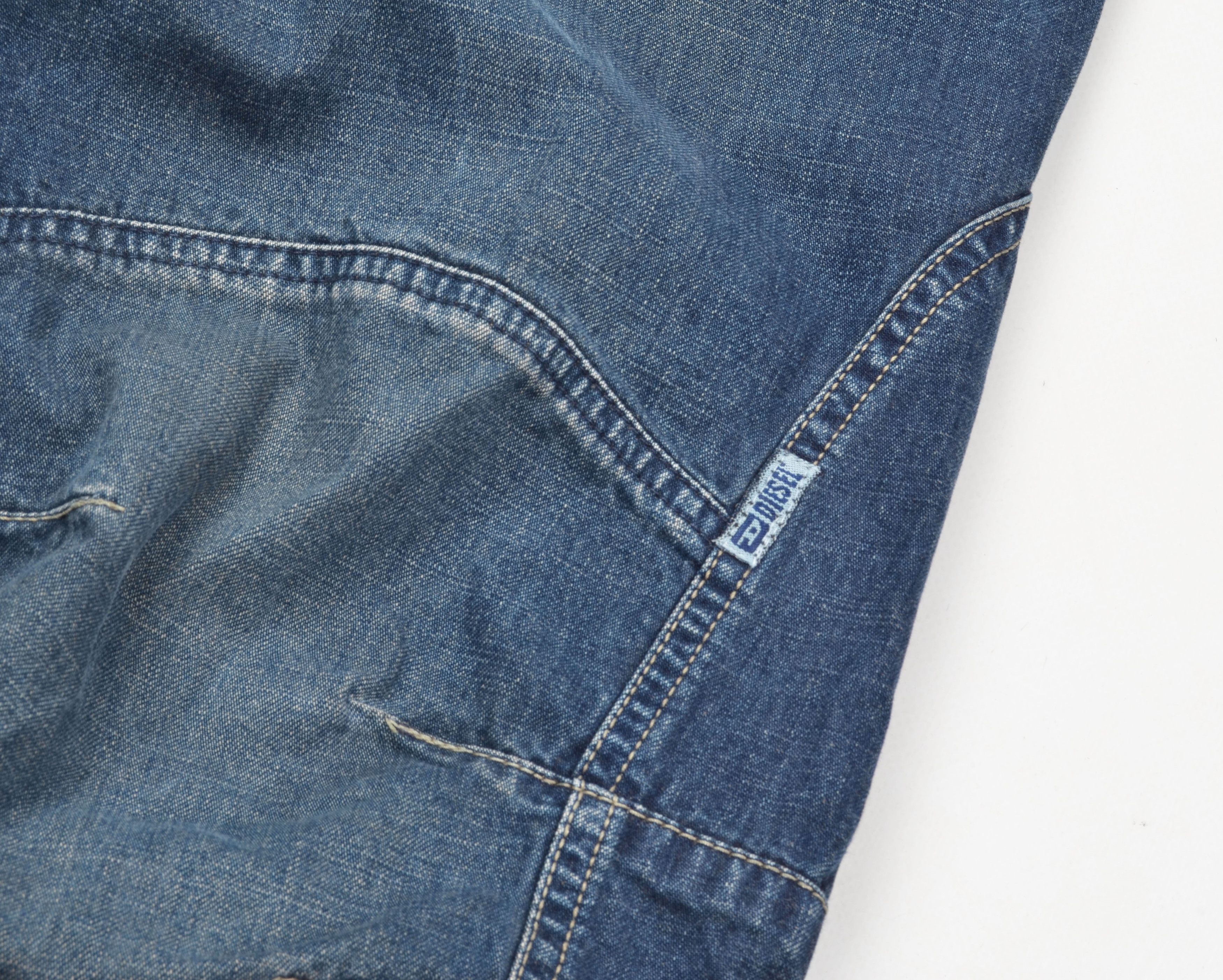 Diesel Diesel The Luxury of Durt Baggy Faded Blue Denim Jeans Y2K Size US 33 - 4 Thumbnail