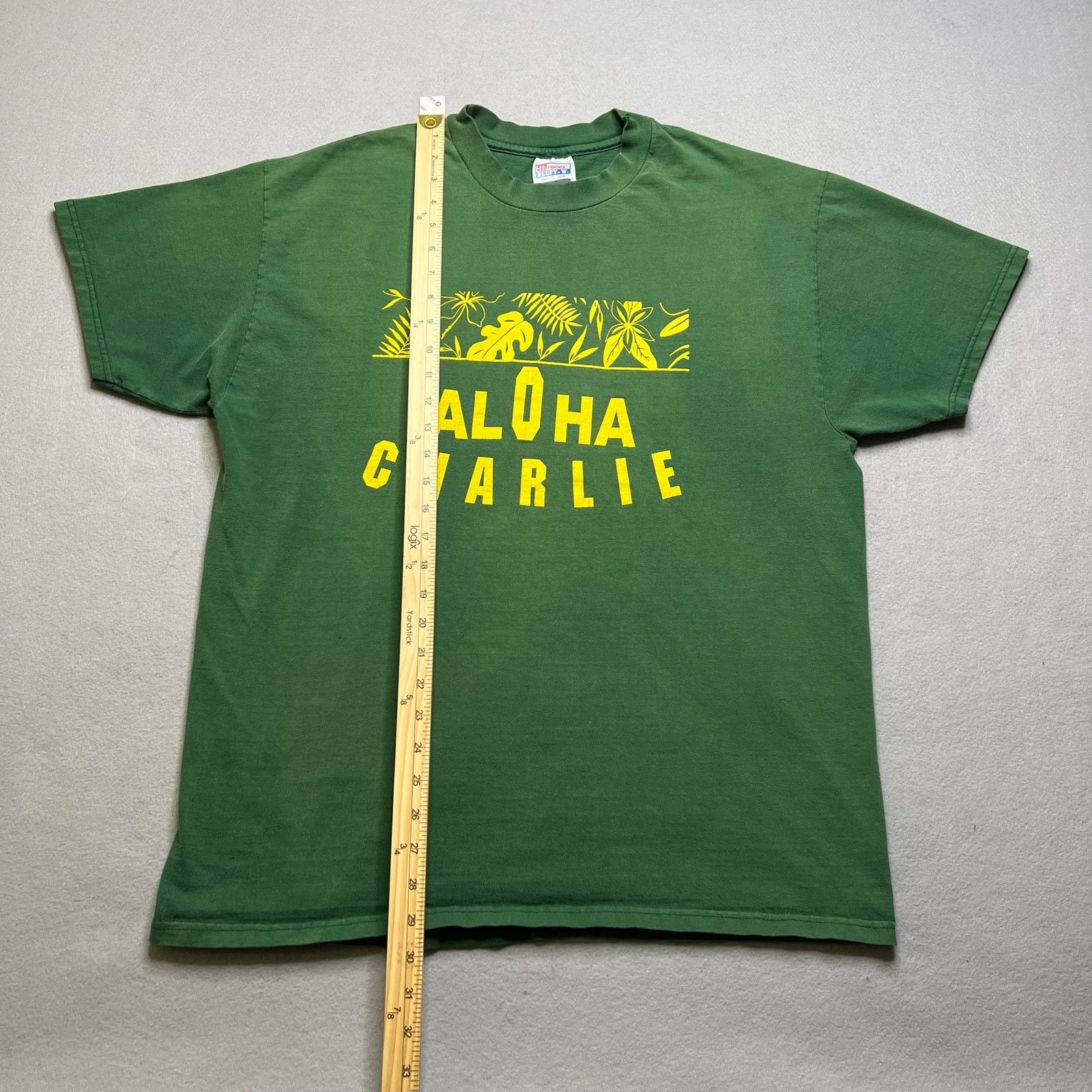 Hanes Vintage Aloha Charlie Hawaii T-Shirt XL Tropical Tee USA Size US XL / EU 56 / 4 - 5 Thumbnail