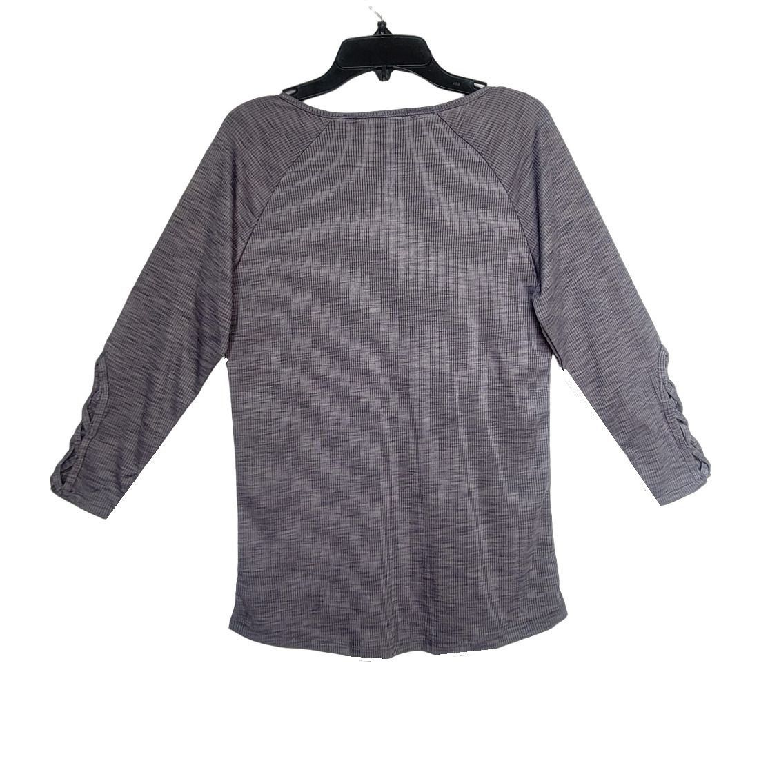 Other ⭐Harmony Sz S Basic Women Active top Grey textured 3/4 sleev Size S / US 4 / IT 40 - 3 Thumbnail