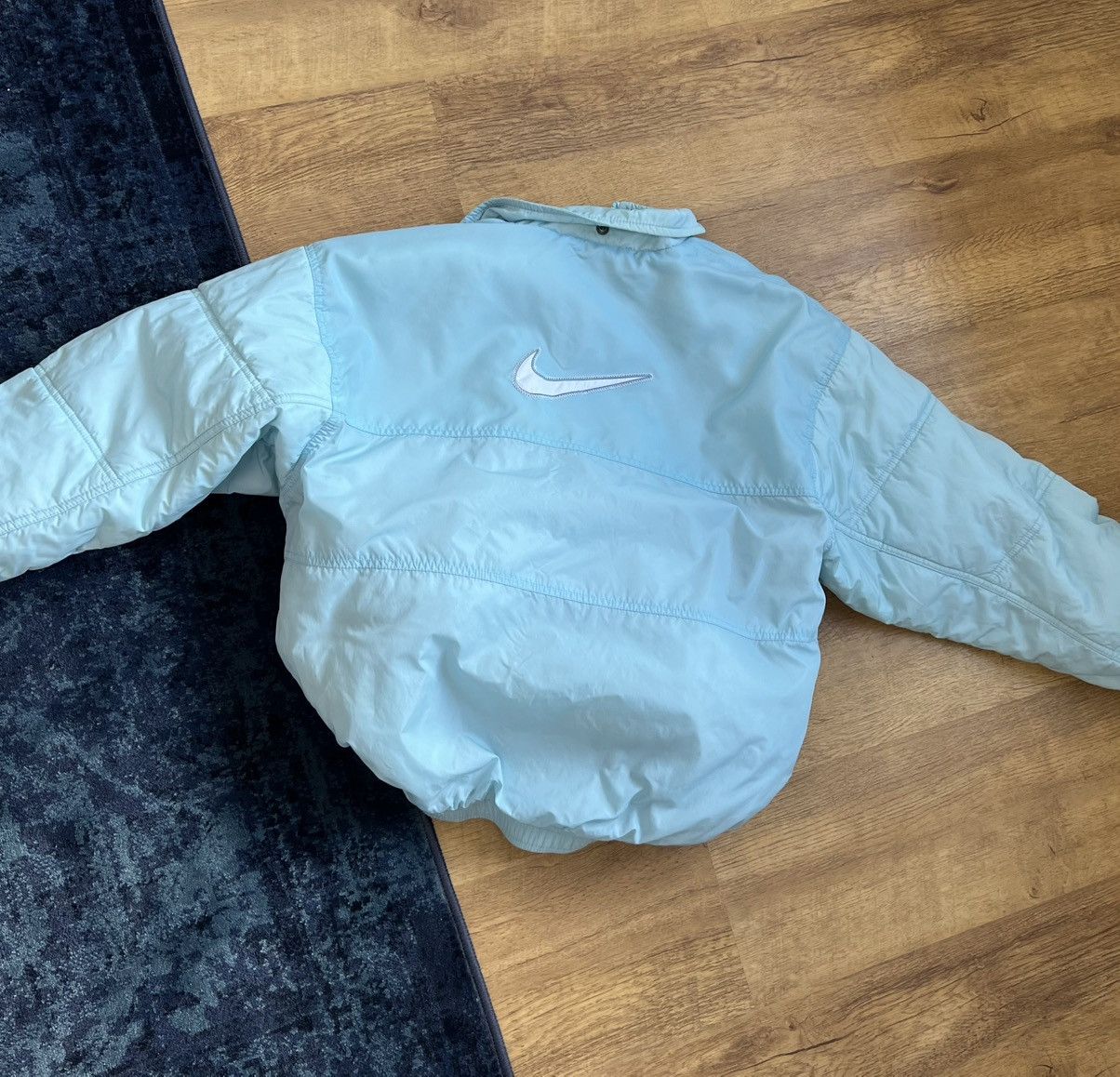 Vintage Nike blue vintage jacket turquoise big swoosh RARE Size M / US 6-8 / IT 42-44 - 16 Thumbnail