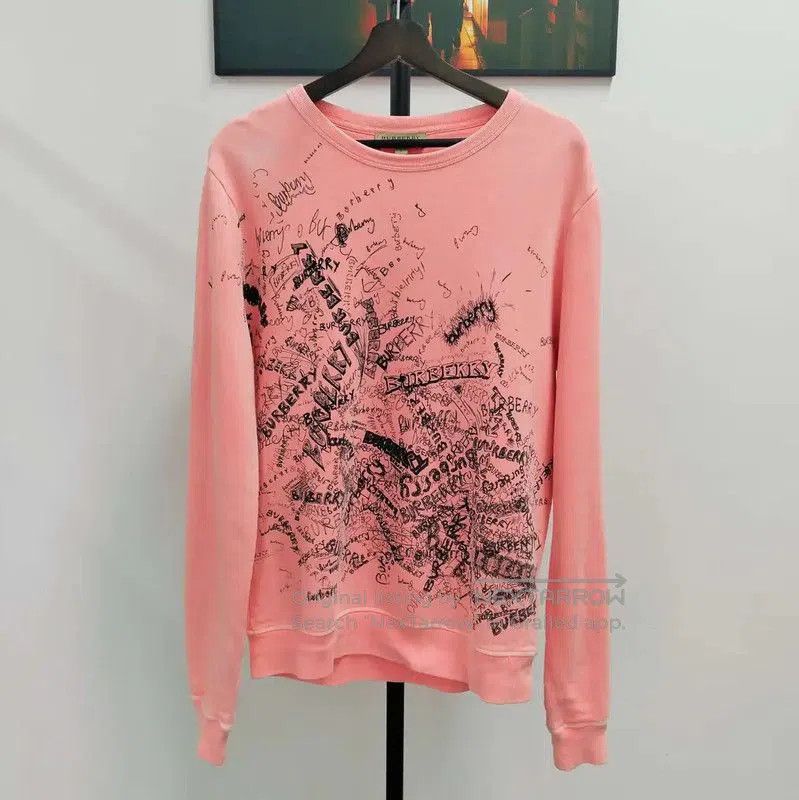 Burberry Burberry Pink Cotton Women's Sweatshirt. Size S / US 4 / IT 40 - 1 Thumbnail