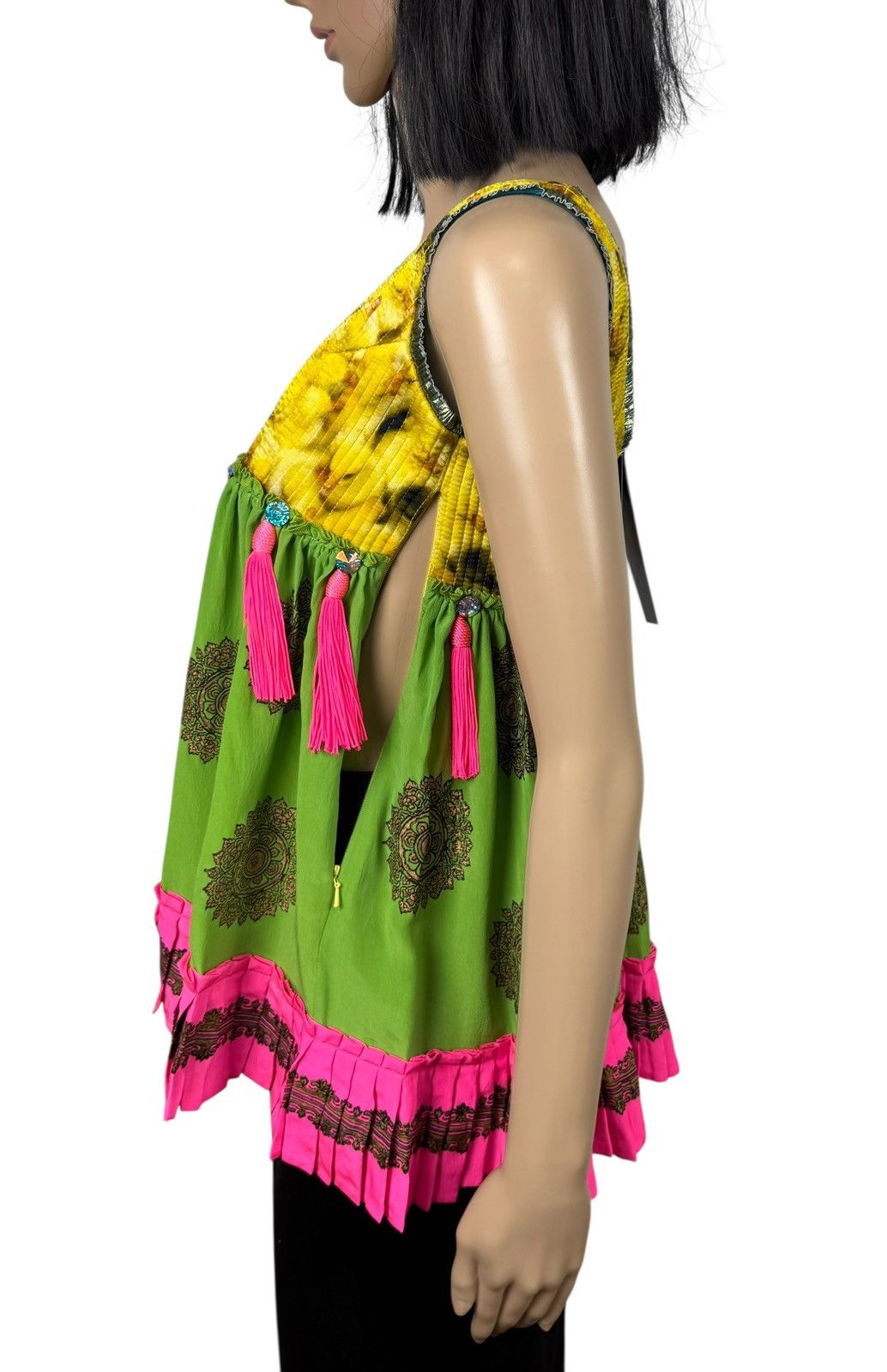 Manish Arora Manish Arora Silk Tank Blouse Pleated Decor size M Size M / US 6-8 / IT 42-44 - 10 Thumbnail