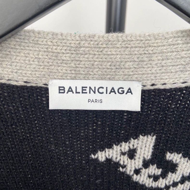 Balenciaga Balenciaga Gray Logo Cardigan Sweater-2505 Size US S / EU 44-46 / 1 - 3 Thumbnail