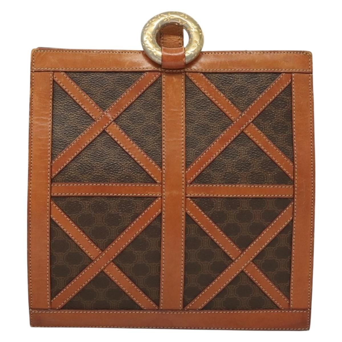 Celine CELINE Macadam Canvas Shoulder Bag Pvc Leather Brown Gold Size ONE SIZE - 2 Thumbnail