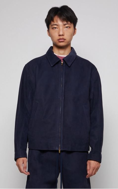 Fear of God Fear of God Rear Collection Navy blue Nubuck Leather Jacket Size US XS / EU 42 / 0 - 2 Thumbnail