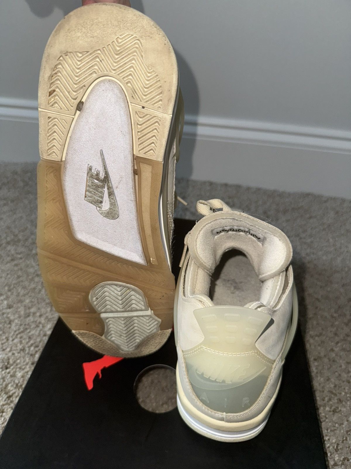 Off-White Off White Air Jordon 4 Retro Size US 9 / IT 39 - 6 Thumbnail