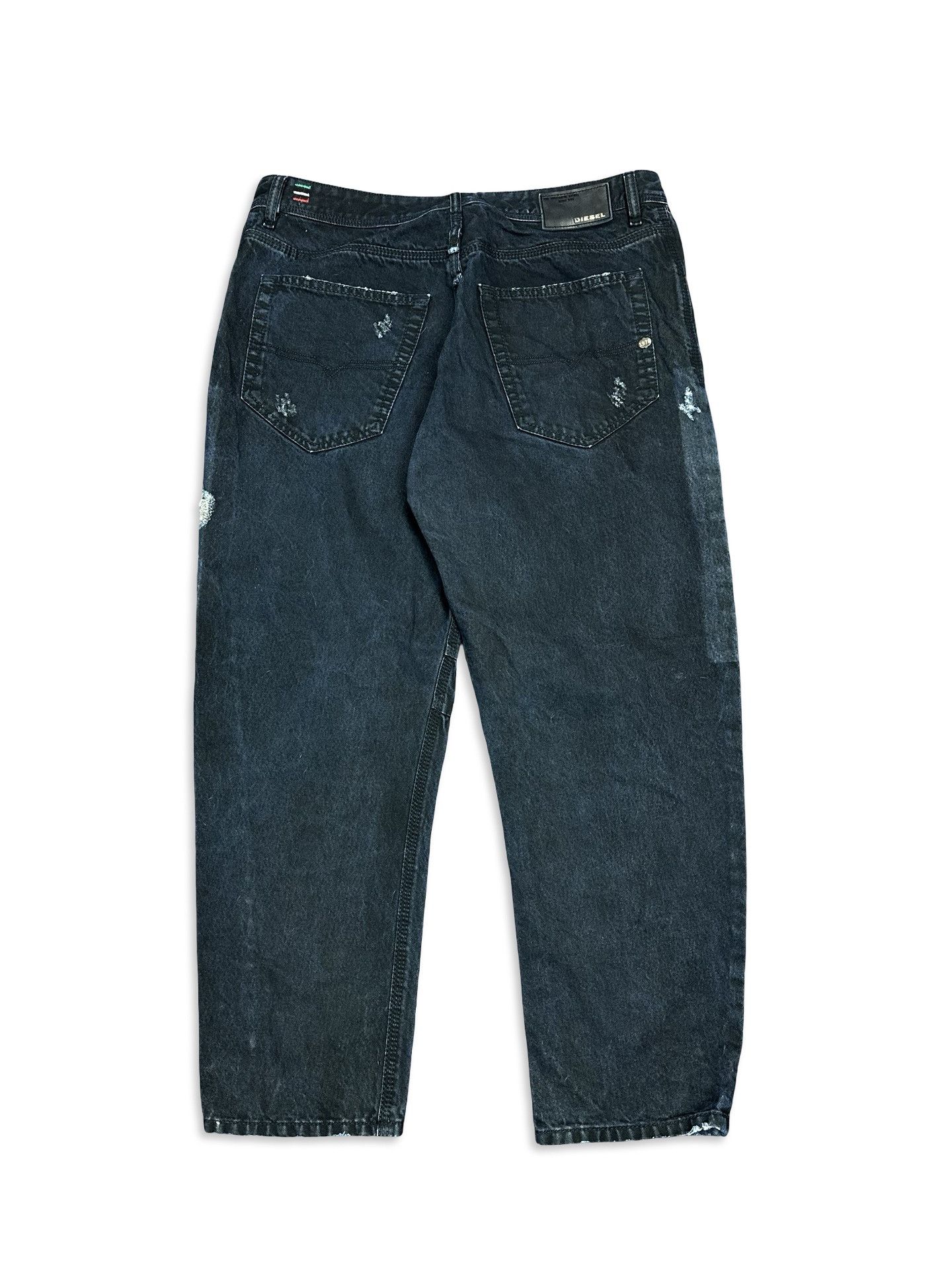 Diesel Narrot cropped distressed patch vintage denim jeans Size US 36 / EU 52 - 2 Thumbnail