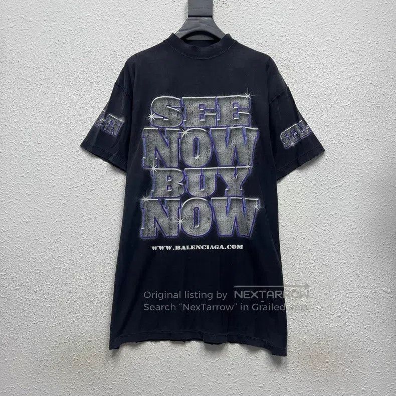 Balenciaga Balenciaga Black Washed Short Sleeve Size US S / EU 44-46 / 1 - 1 Thumbnail