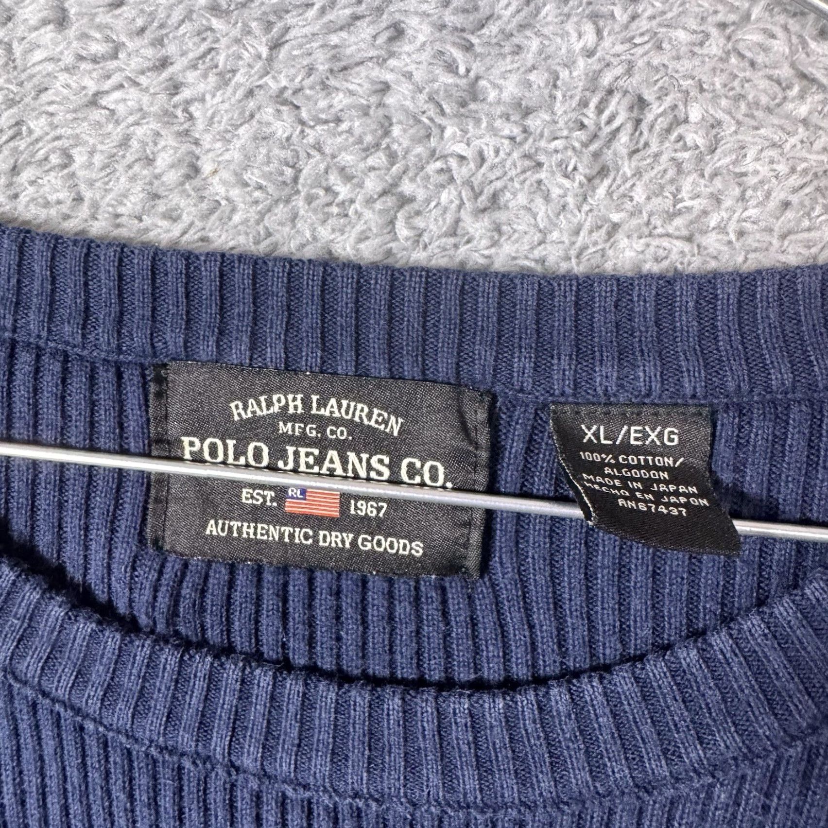 Polo Ralph Lauren VINTAGE Ralph Lauren Sweater Mens XL Ribbed Knit Polo Jeans Co Rugby Japan Y2K Size US XL / EU 56 / 4 - 5 Thumbnail