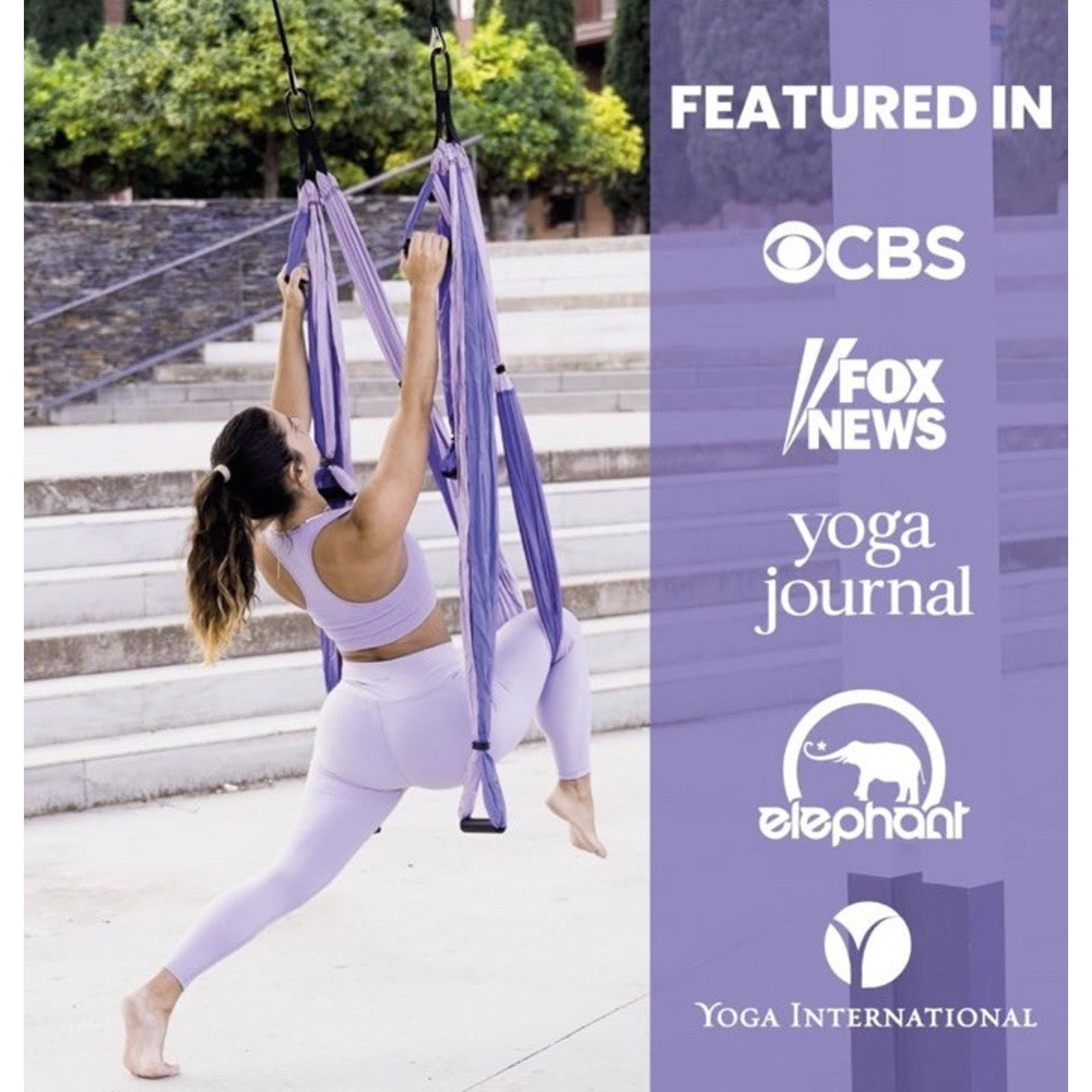 Other YOGABODY Practice is Everything Yoga Trapeze Swing Purple Size ONE SIZE - 3 Thumbnail