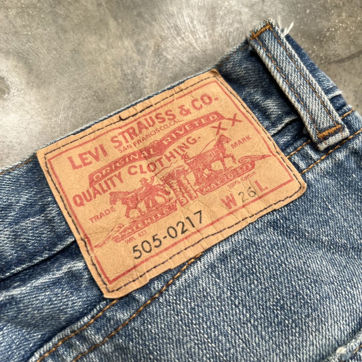 Levi's Vintage 70s Levi’s 505-0217 Big E Selvedge Ripped Jeans Size 25" / US 0 / IT 36 - 5 Thumbnail