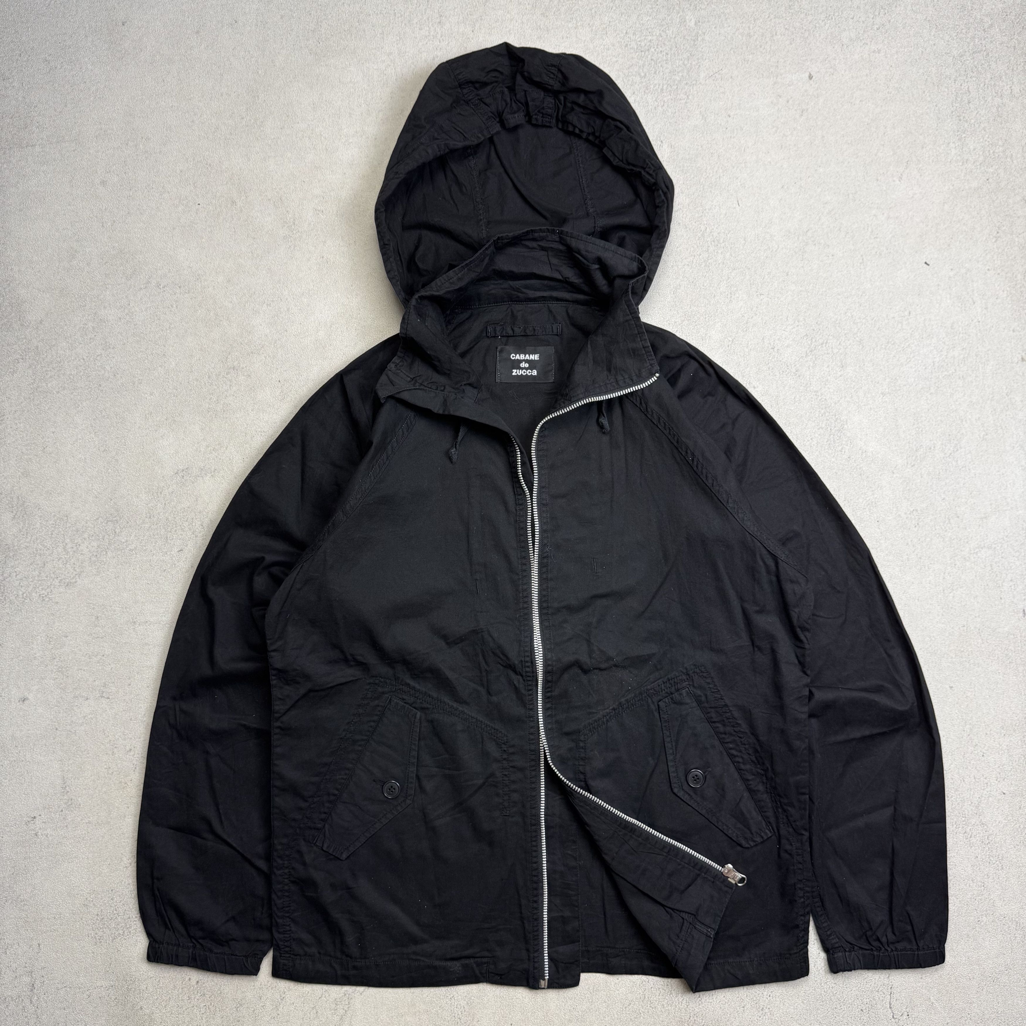 CABANE de ZUCCa Cabane De Zucca Black Zip Up Jacket Size US L / EU 52-54 / 3 - 1 Thumbnail