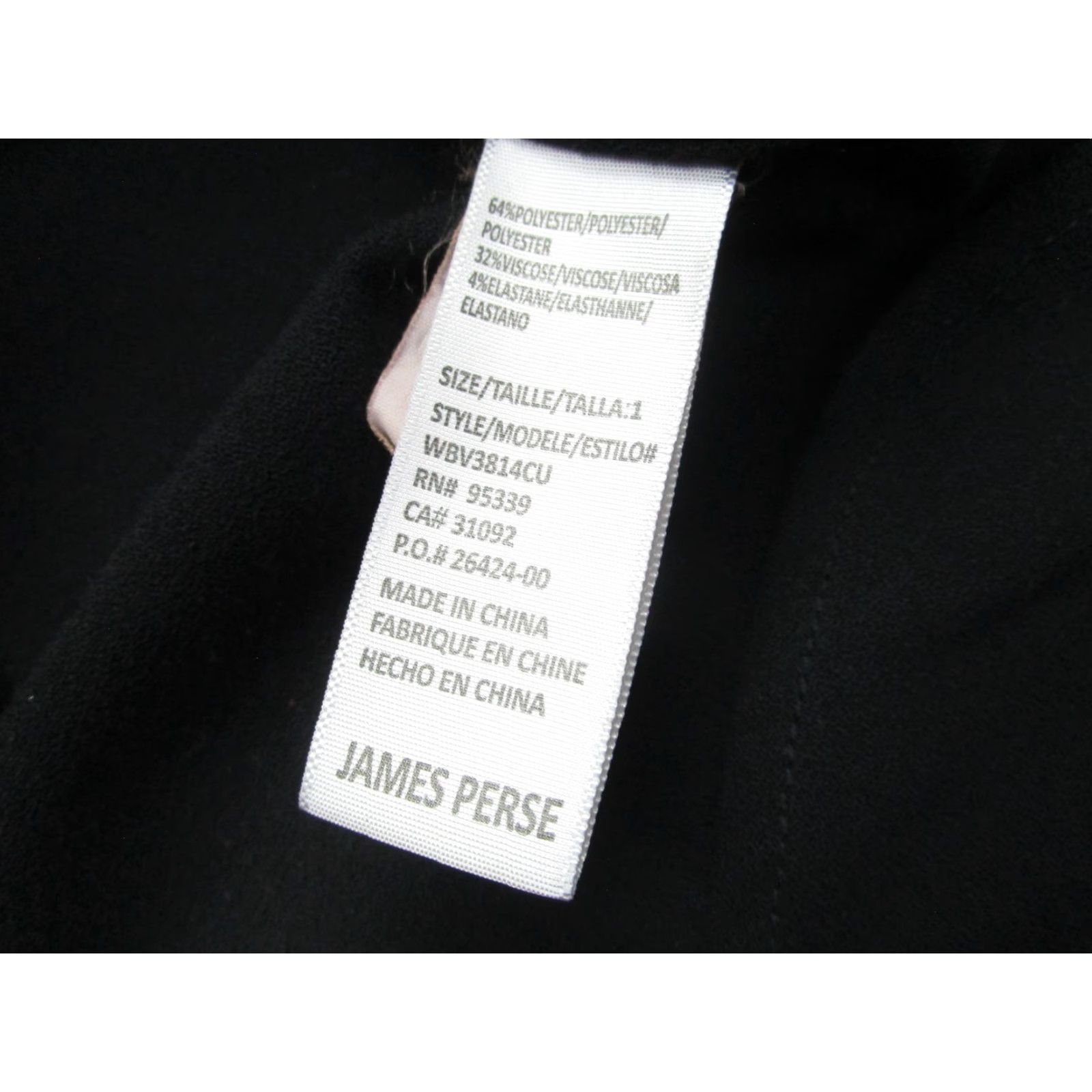 James Perse James Perse Shirt Womens Small Black Mandarin Collar Long Sleeve Pocket Button Up Size S / US 4 / IT 40 - 5 Thumbnail