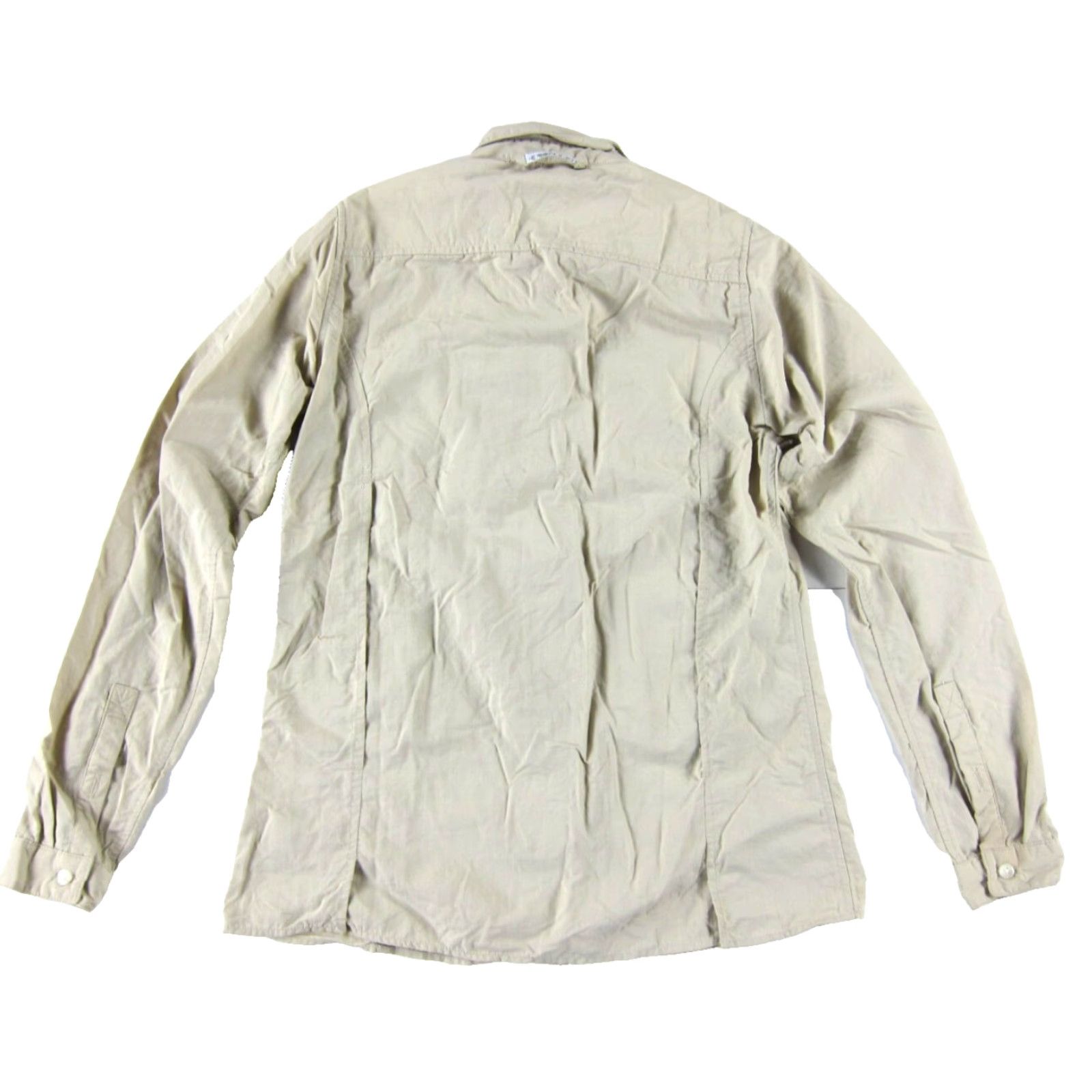 ExOfficio VINTAGE EXOFFICIO Beige Brown 100% Nylon Long Sleeve Button Down Hike Travel Blouse XS Size XS / US 0-2 / IT 36-38 - 2 Thumbnail