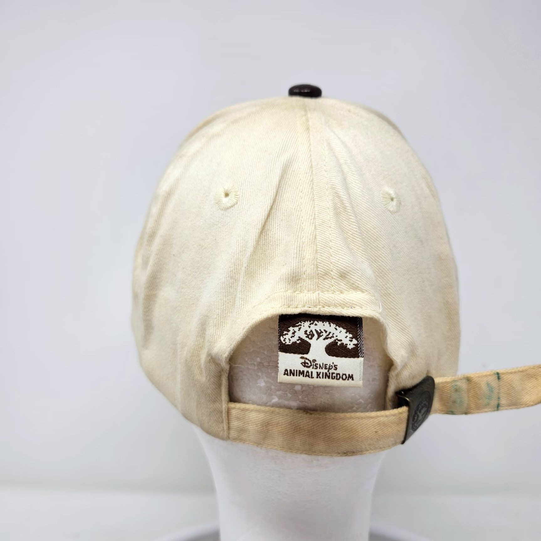 Disney VINTAGE Disney Animal Kingdom Hat Cap Strap Back Embroidered Mens Theme Park 90s Canvas Cotton Beige Adjustable Boys? Size US M / EU 48-50 / 2 - 4 Thumbnail