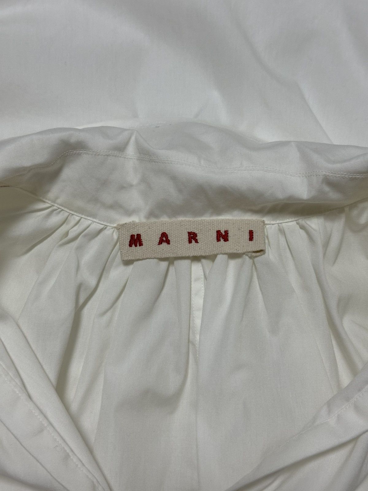 Marni MARNI Spring Summer 2022 Split Neck Shirt Midi Dress Size S / US 4 / IT 40 - 6 Thumbnail