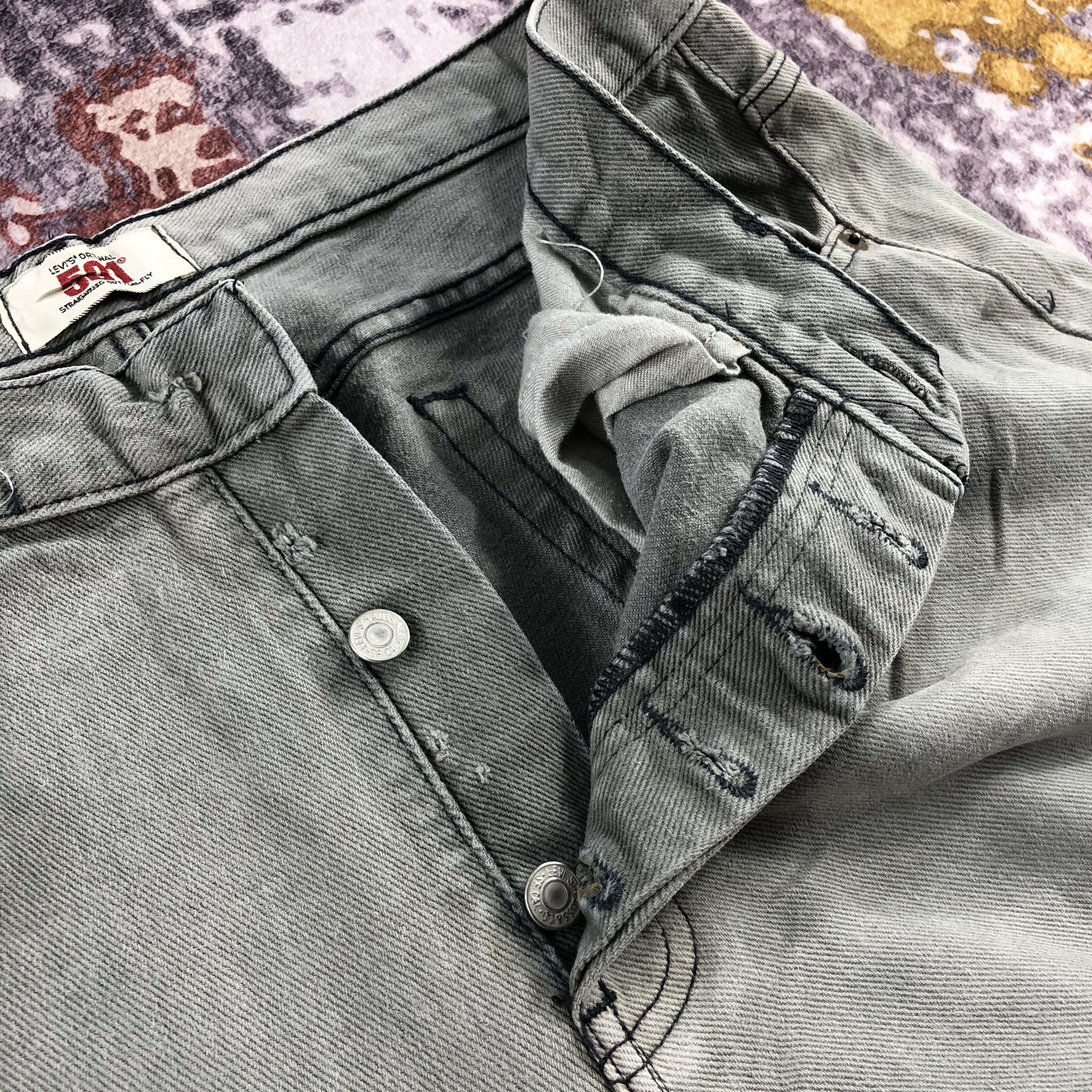 Levi's 90s Vintage Levis 501 Jeans-JM3052 Size US 35 - 9 Thumbnail