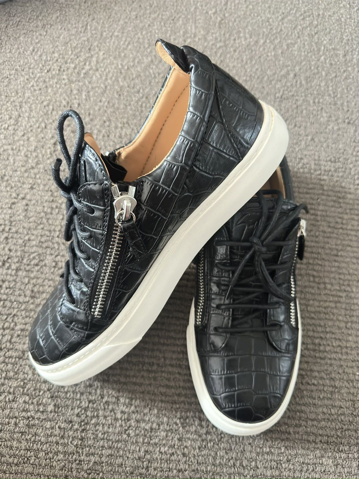Giuseppe Zanotti Giuseppe Zanotti EU41 Kaiman Trend Sneakers Snake Skin Size US 8 / EU 41 - 3 Thumbnail