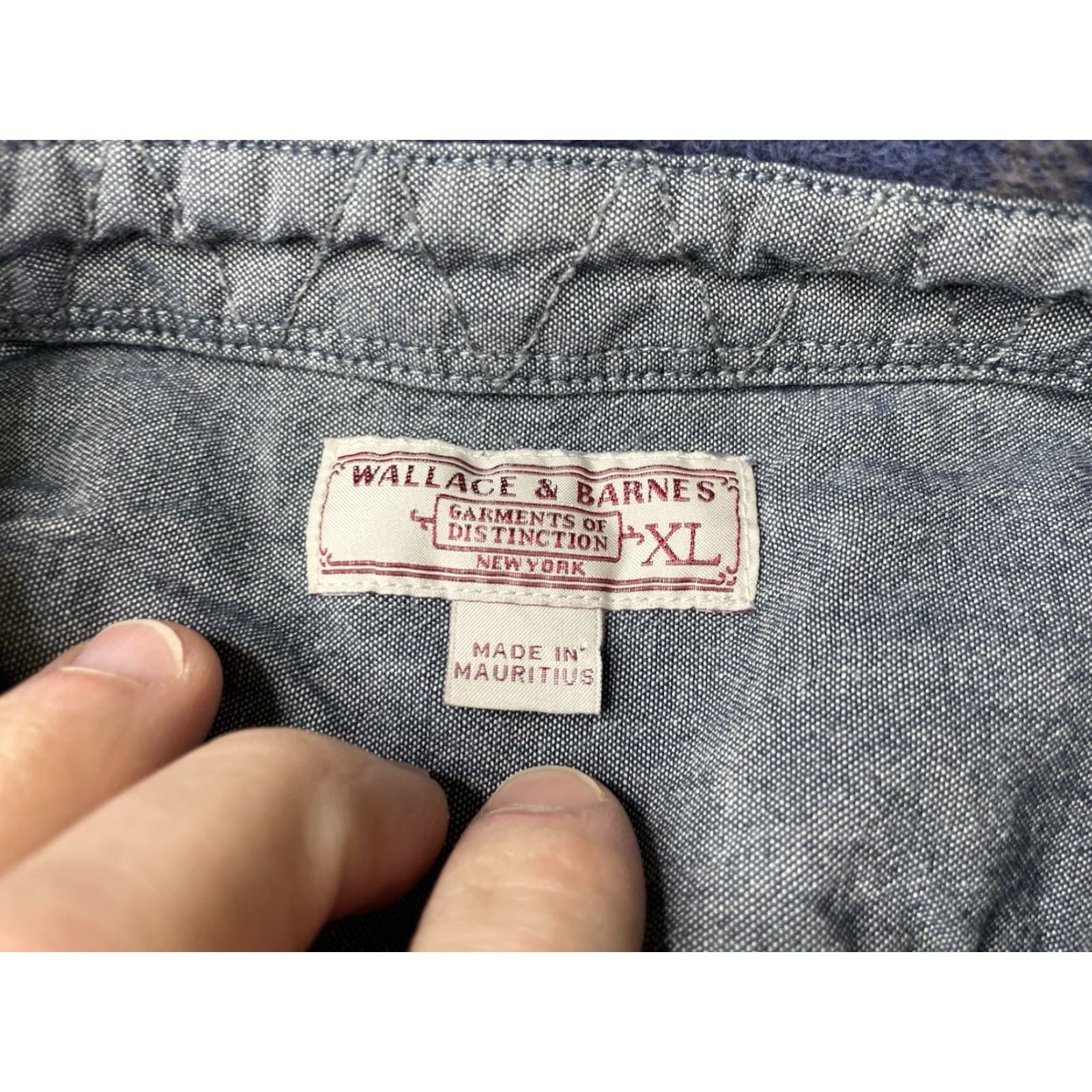 Wallace & Barnes Wallace & Barnes Shirt Mens XL Classic Fit Windowpane Heavy Flannel J Crew K2518 Blue Cotton Plaid Long Sleeve Button-Up Pockets Regular -Mens- Size US XL / EU 56 / 4 - 3 Thumbnail