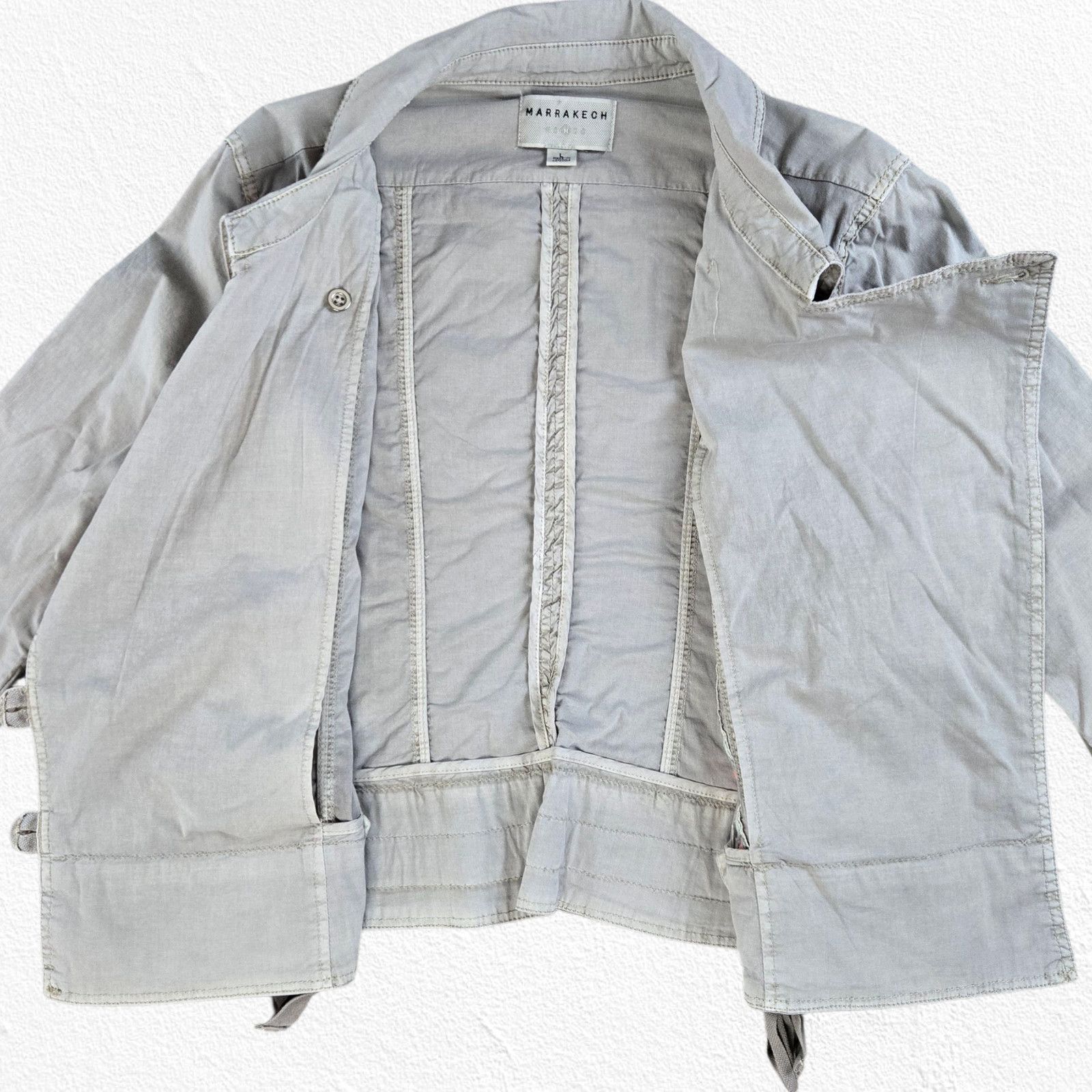 Anthropologie Marrakech Asymmetrical Utility Jacket Pearl Gray Size L Size L / US 10 / IT 46 - 9 Thumbnail