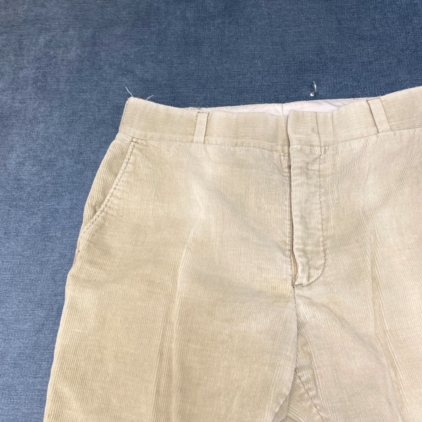 Pike Brothers VINTAGE Brothers California Corduroy Pants Mens 32x26 Beige Pockets Mid Rise Wide Leg Size US 32 / EU 48 - 5 Thumbnail