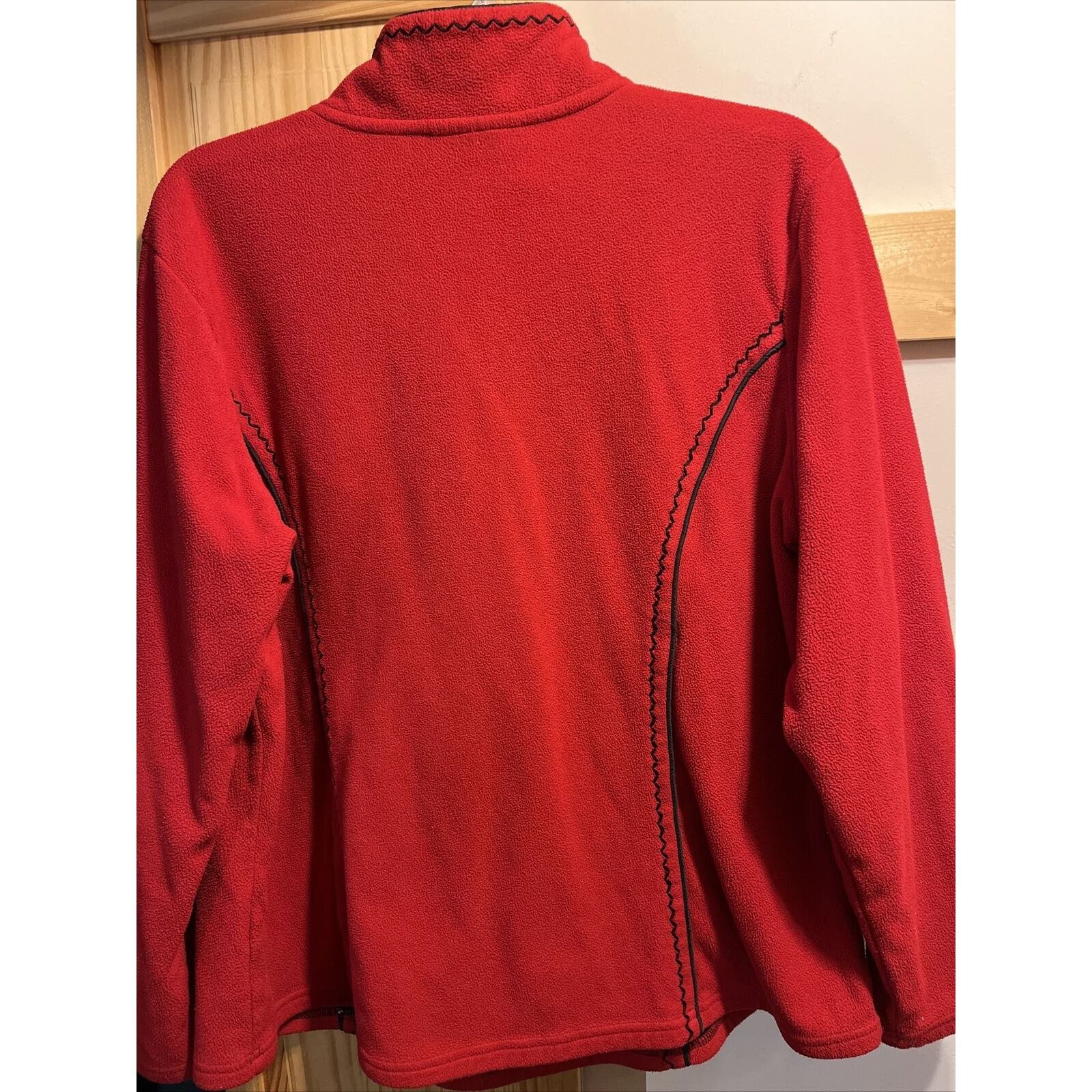 Coldwater Creek Coldwater Creek Womens 1X Red LS Zip Polyester Fleece Jacket Size XXL / US 16-18 / IT 52-54 - 8 Thumbnail