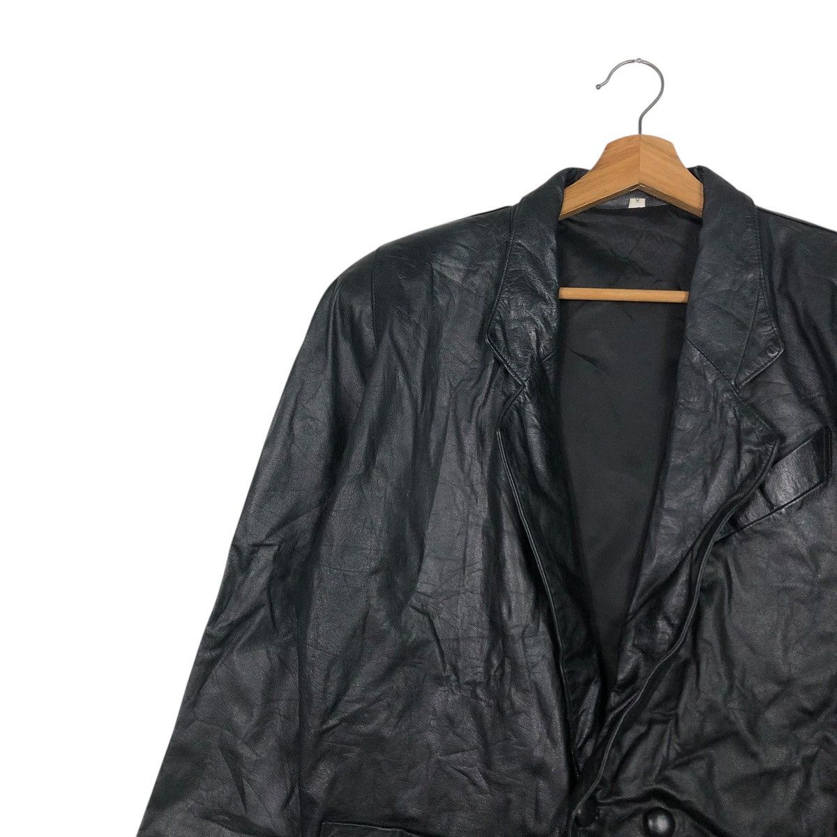 Japanese Brand 🔥VINTAGE WORK LEATHER JACKET UNBRANDED ISSEY MIYAKE Size US M / EU 48-50 / 2 - 9 Thumbnail