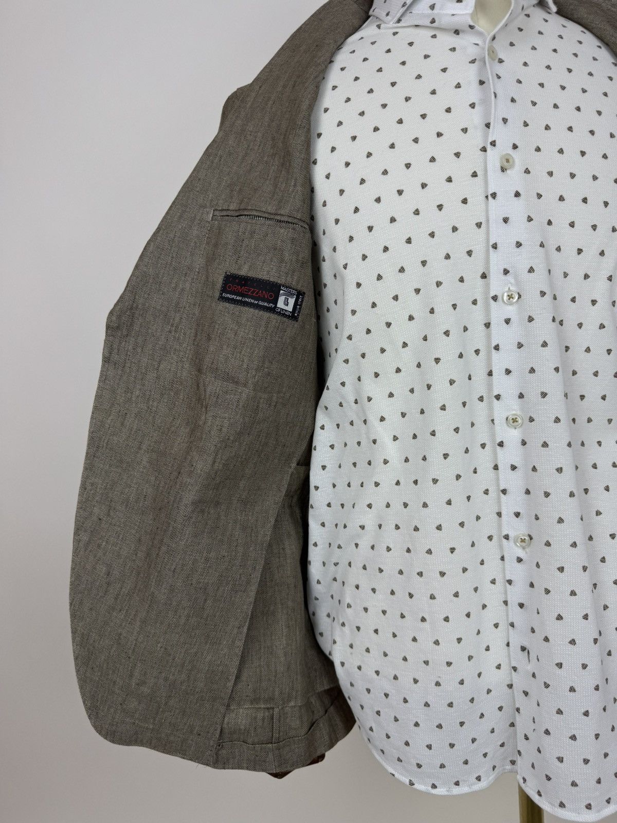 Other Dielmar Fratelli Ormezzano linen blazer herringbone size 50 Size 50R - 10 Thumbnail