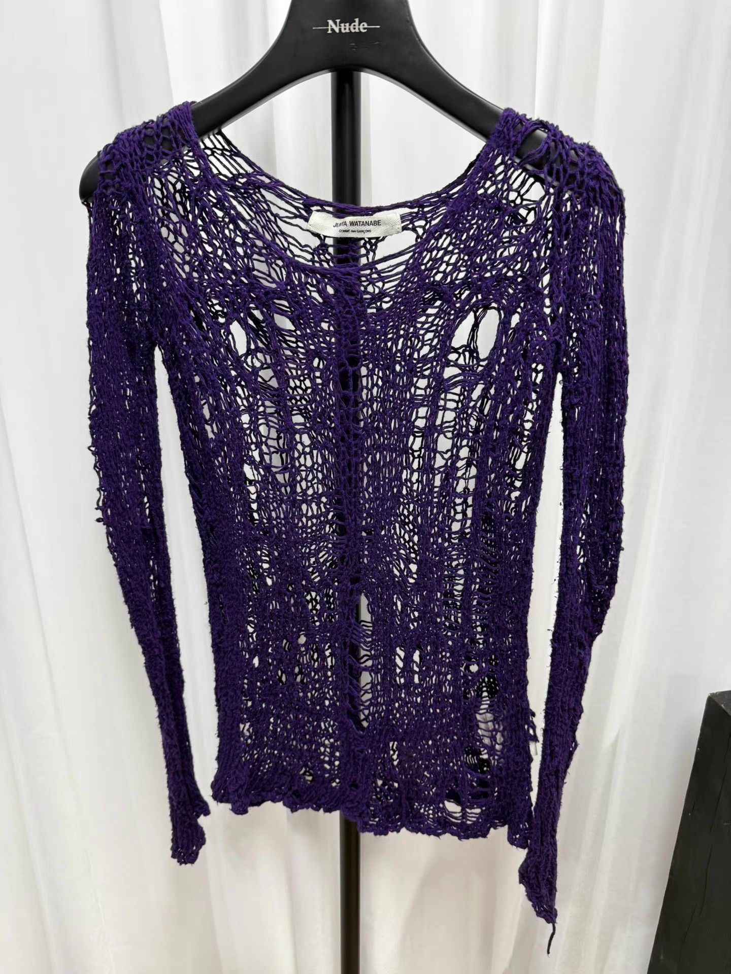 Junya Watanabe Junya watanabe Distressed Mesh Knit Sweater K20 Size S / US 4 / IT 40 - 1 Thumbnail