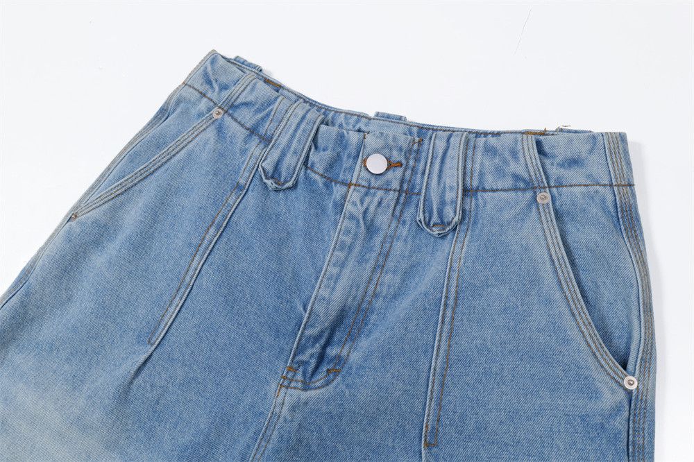 Japanese Brand × Vintage Men's distressed loose washed denim shorts Size US 32 / EU 48 - 4 Thumbnail