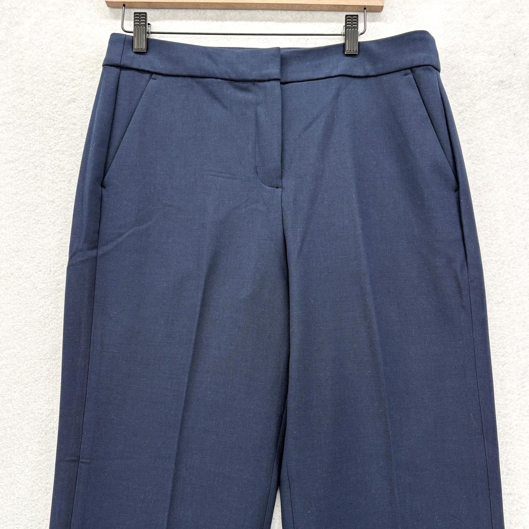 J.Crew J.CREW Dress Pants Womens 10 Blue Straight Leg Twill Pockets Zip Flat Front Workwear Business Modern Classic Mens Womens Girl Boy Size 32" / US 10 / IT 46 - 2 Thumbnail