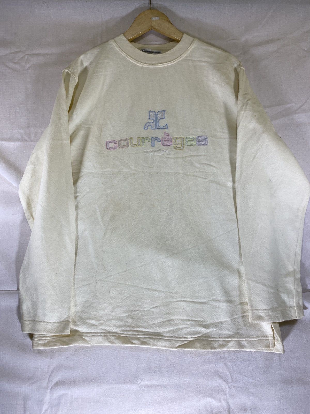 Courreges vintage bordiered logo rainbow crewneck Size US M / EU 48-50 / 2 - 1 Thumbnail