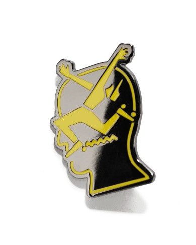 Brain Dead Brain Dead x Flippers Logo Lock Enamel Pin - Black/Yellow Size ONE SIZE - 3 Thumbnail
