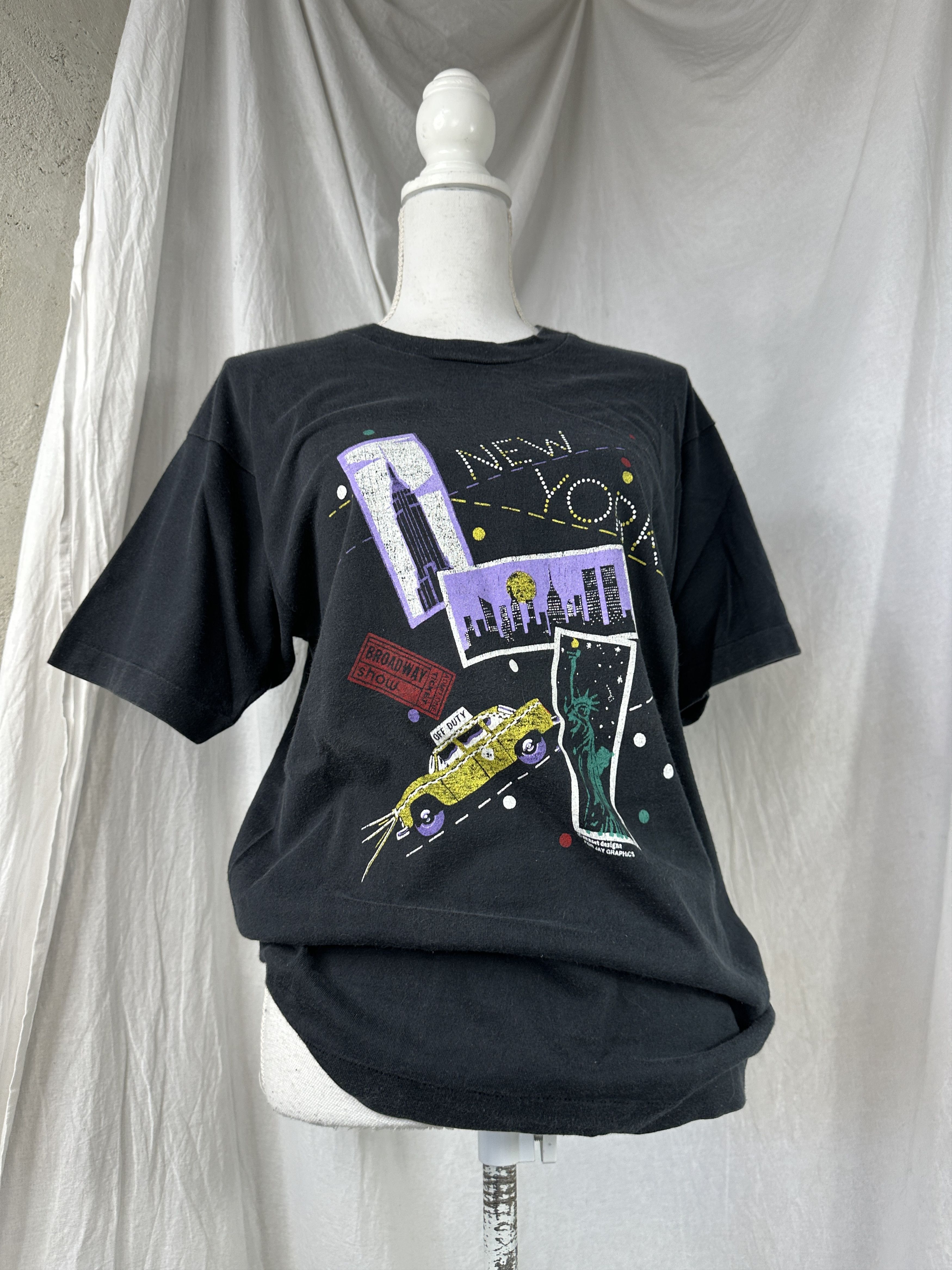 Vintage Vintage Streetwear Oversize New York 90s T-shirt Size US L / EU 52-54 / 3 - 1 Thumbnail
