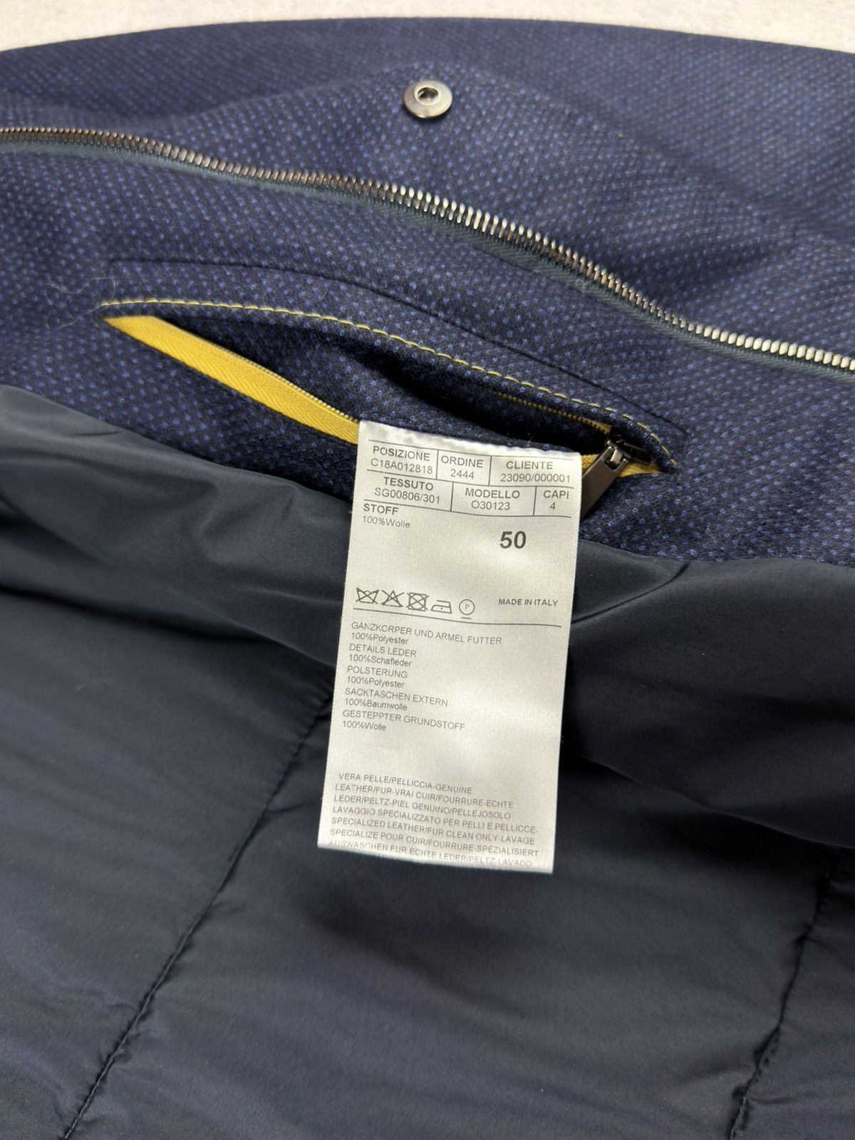 Canali CANALI Italy Men's Wool Padded Jacket Coat Size 50 L Size 50L - 12 Thumbnail
