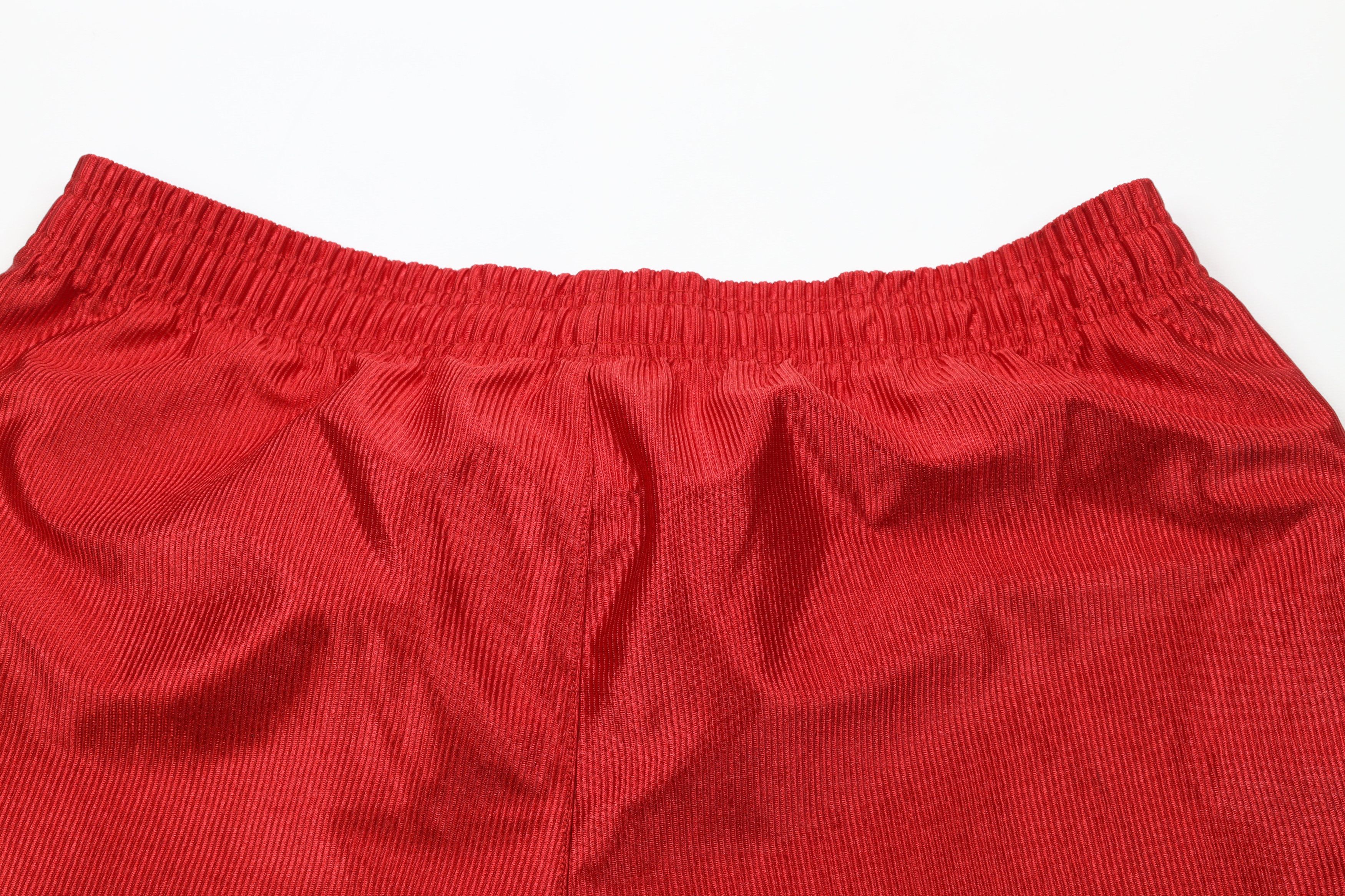 Nike × Vintage Vintage 90s Nike Swoosh Heavyweight Basketball Shorts Red Size US 34 / EU 50 - 9 Thumbnail