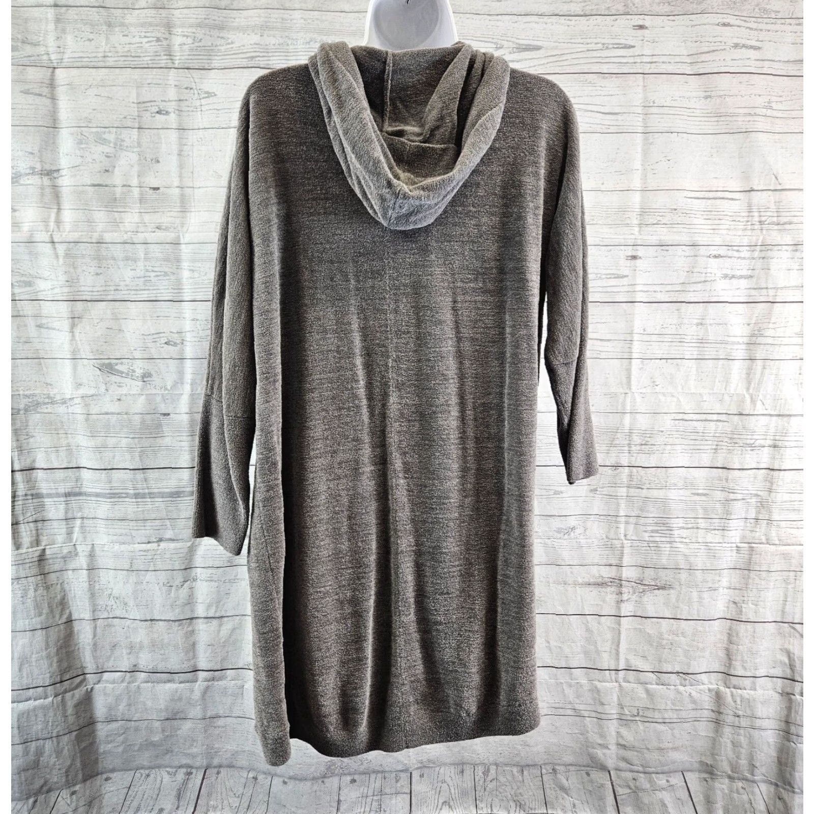Vintage Barefoot Dreams Womens CozyChic Ultra Lite Hooded Cardigan Sz Small Gray Cardigan Womens Small Gray Hooded CozyChic Ultra Lite Size S / US 4 / IT 40 - 4 Thumbnail