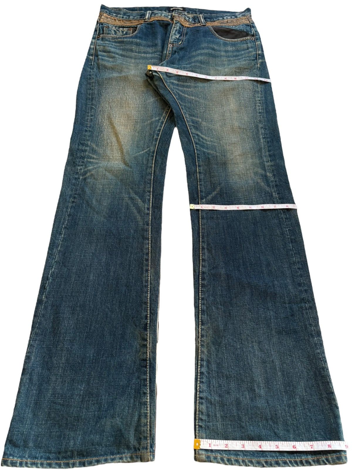 Japanese Brand Vintage Japanese Brand Mud Wash Embellished Baggy Jeans Size US 33 - 15 Thumbnail