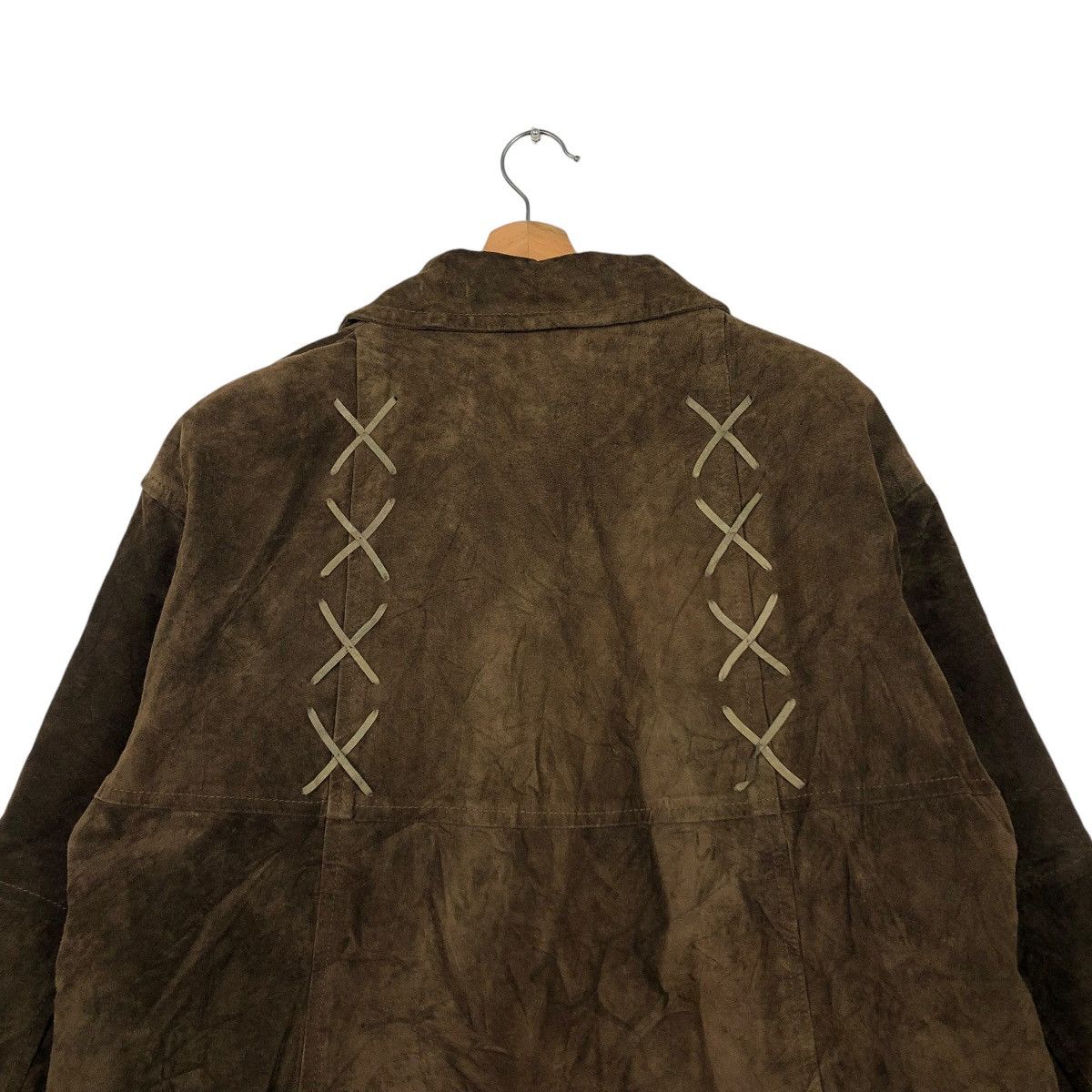 Japanese Brand 🔥VINTAGE SUEDE LEATHER JACKET MISS ALICE ISSEY MIYAKE Size L / US 10 / IT 46 - 11 Thumbnail