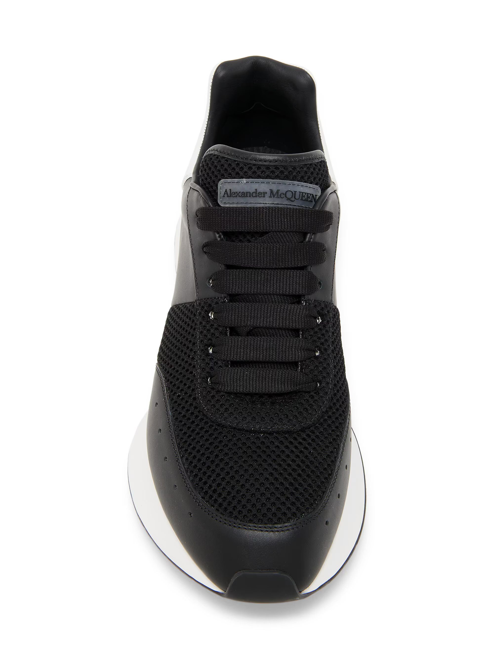 Alexander McQueen os11x0226 Leather Low-Top Sneakers in Black/White Size US 11 / EU 44 - 5 Thumbnail