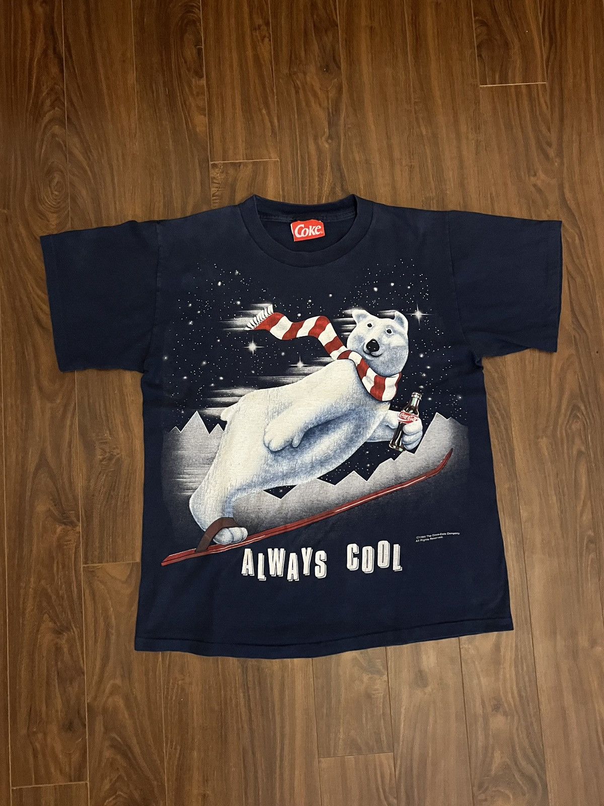 Vintage 1994 Coke Always Cool Polar Bear AOP Tee Size US L / EU 52-54 / 3 - 1 Thumbnail