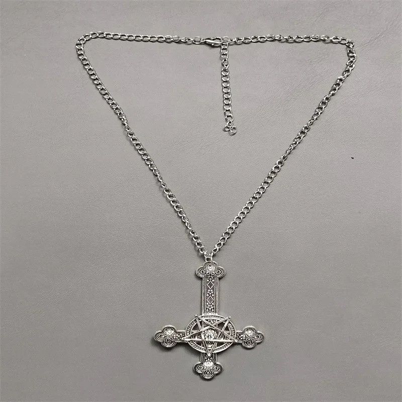 Jewelry Large Upside Down Cross Necklace Size ONE SIZE - 3 Thumbnail