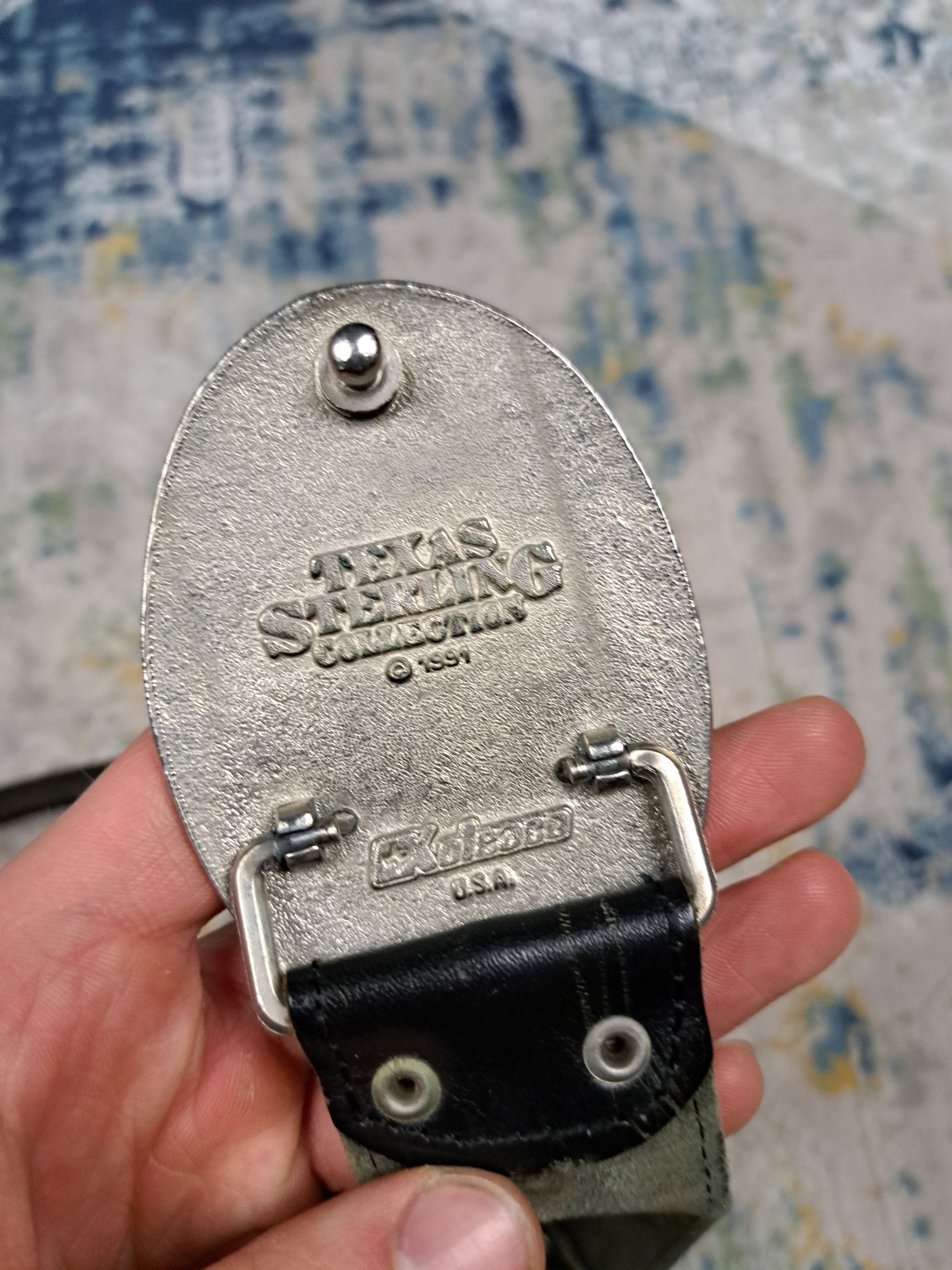 Cowboy Equipment Vintage 1991 Texas Eagle Leather Belt America New Mexico Size ONE SIZE - 3 Thumbnail