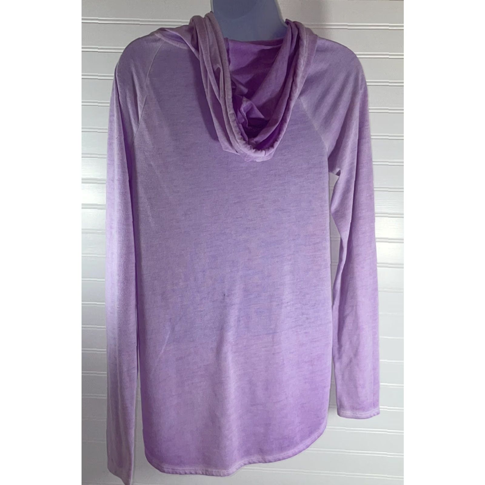 Vintage So Soft So Perfectly Hoodie Women Medium High Low Heather Purple Lightweight Pullover Casual Activewear Size M / US 6-8 / IT 42-44 - 2 Thumbnail