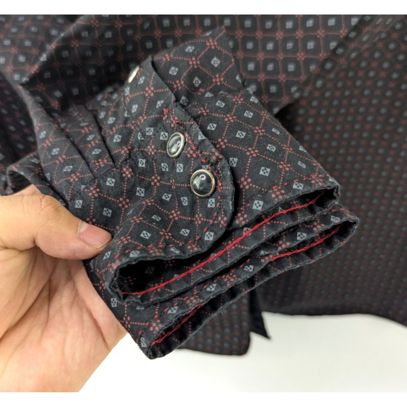 Cody James Cody James Mens Western Shirt 2XL Black Plaid Pearl Snap Regular Fit Button-Up Cowboy Shirt Mens Size US XXL / EU 58 / 5 - 3 Thumbnail