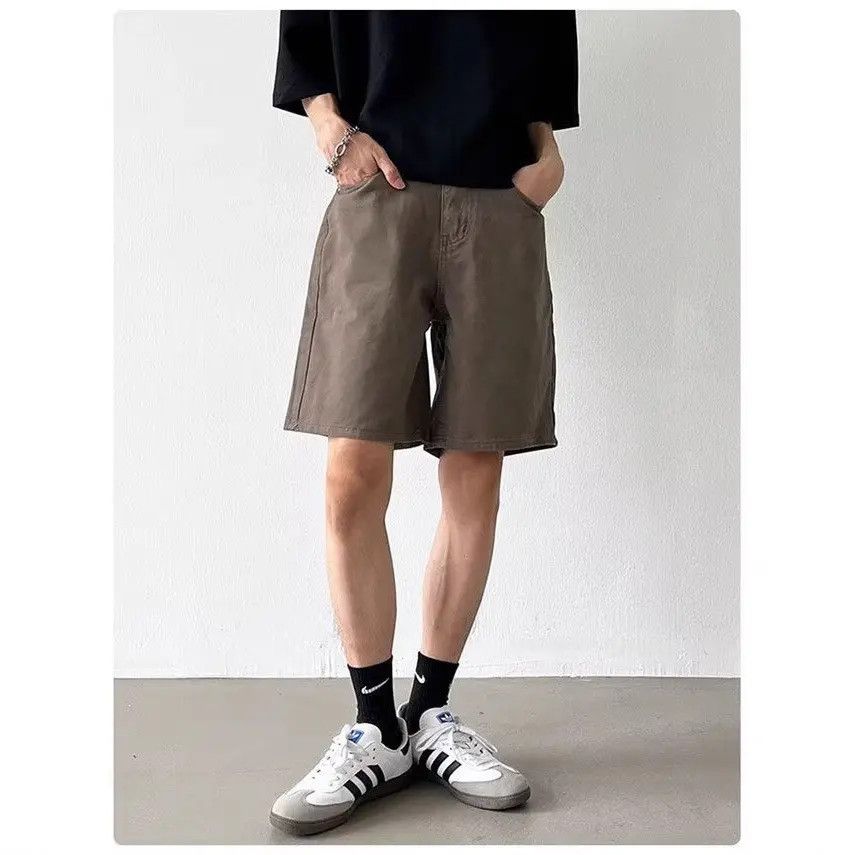 Japanese Brand × Jean Retro loose straight brown denim shorts Size US 32 / EU 48 - 3 Thumbnail