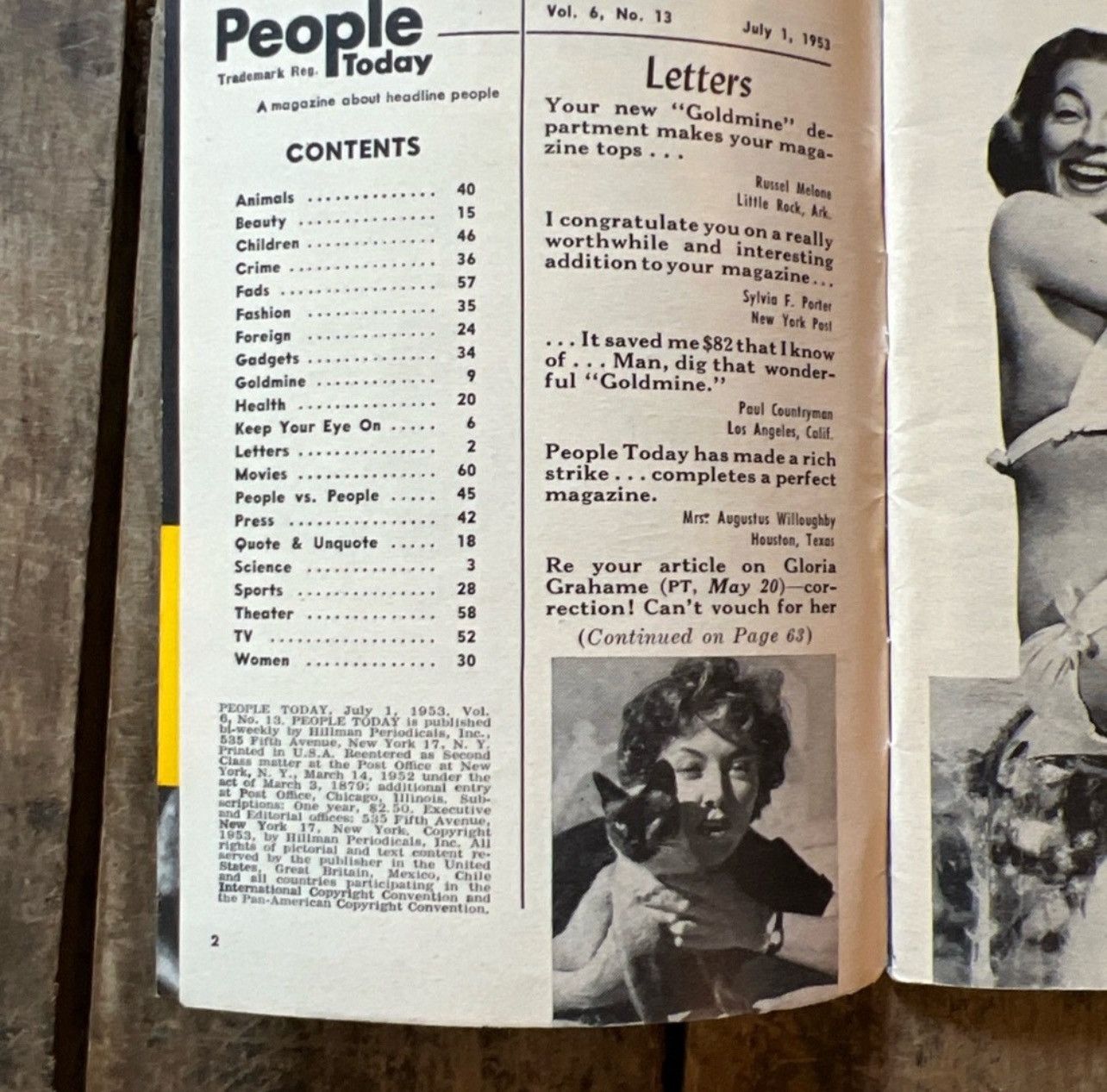 Vintage 1953 People Magazine - July Issue - Pocket Size Size ONE SIZE - 4 Thumbnail