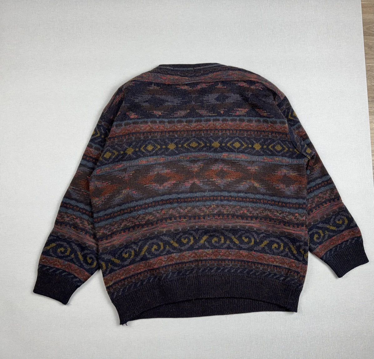 Marks & Spencer Vintage St. Michael Makes Spencer Patterns Acrylic Sweater Size US L / EU 52-54 / 3 - 3 Thumbnail